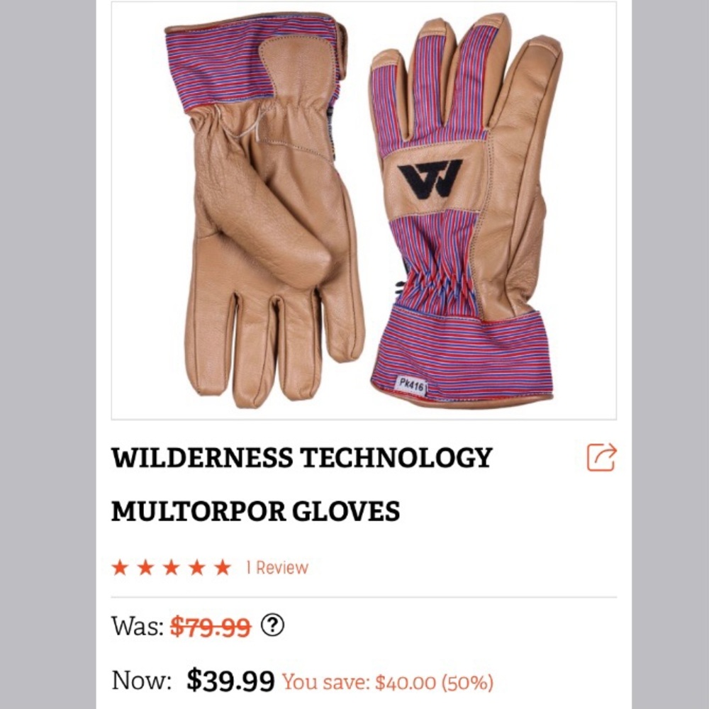 Wilderness Technology Multorpor Gloves - image 1